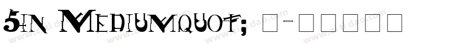 Sin Mediumquot; 关字体转换